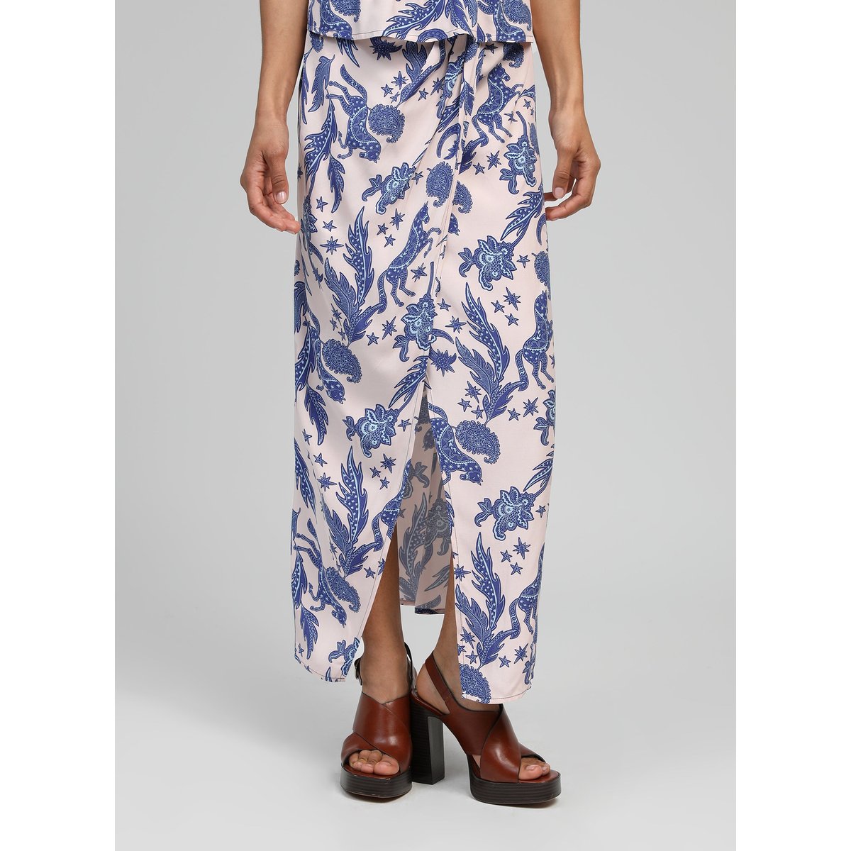 Jupe Longue GERIC flame olive, AN'GE