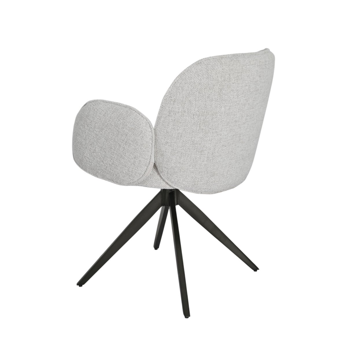 Chaise repas accoudoir tissu beige, ZAGO