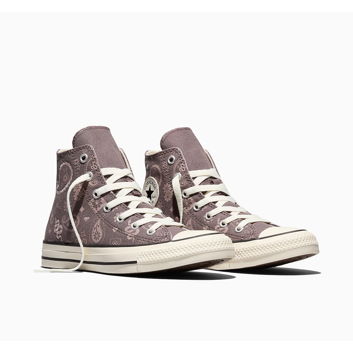 Kids Chuck Taylor All Star Hi Paisley Trainers plum, CONVERSE