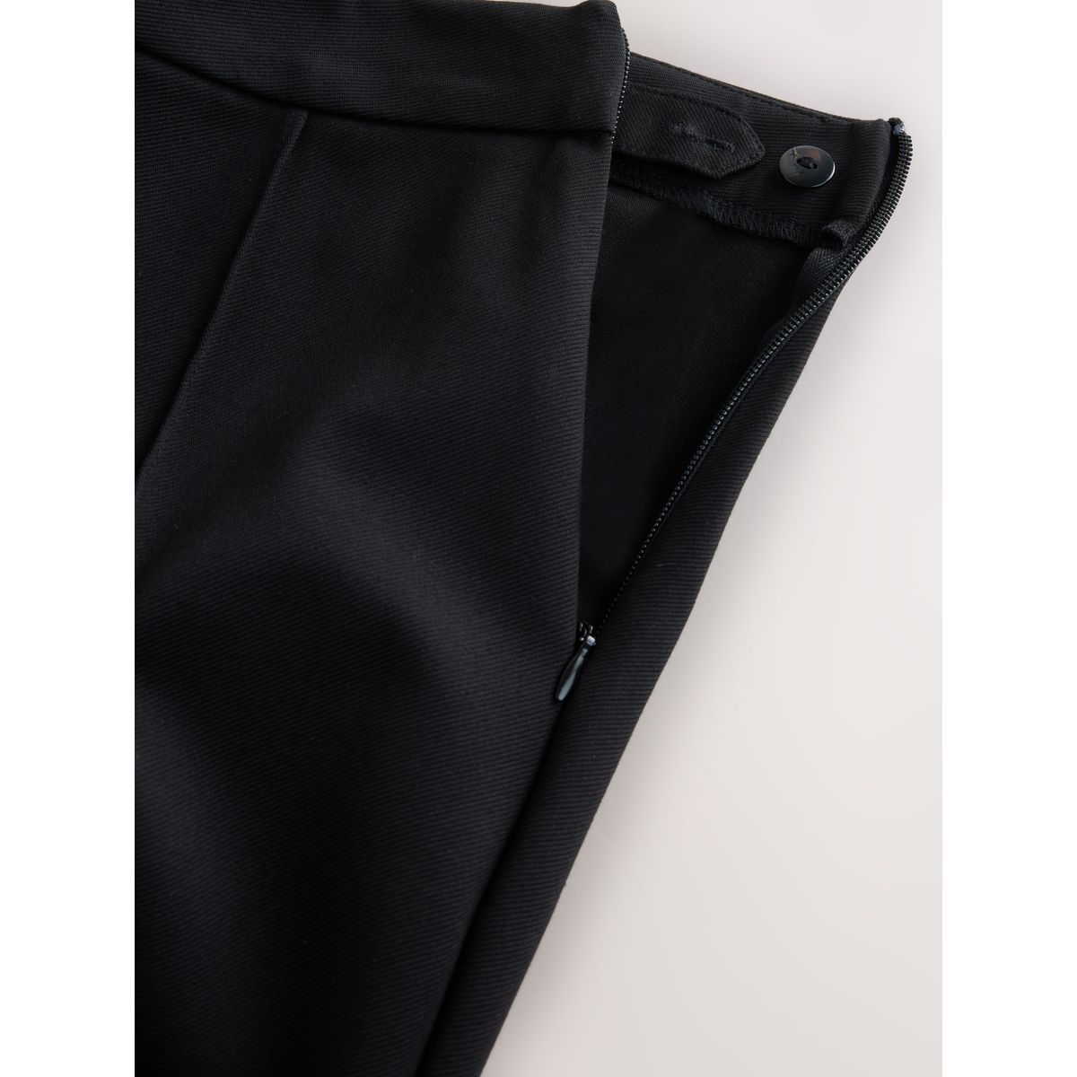 Pantalon bootcut en point de rome à nervures noir, NEXT