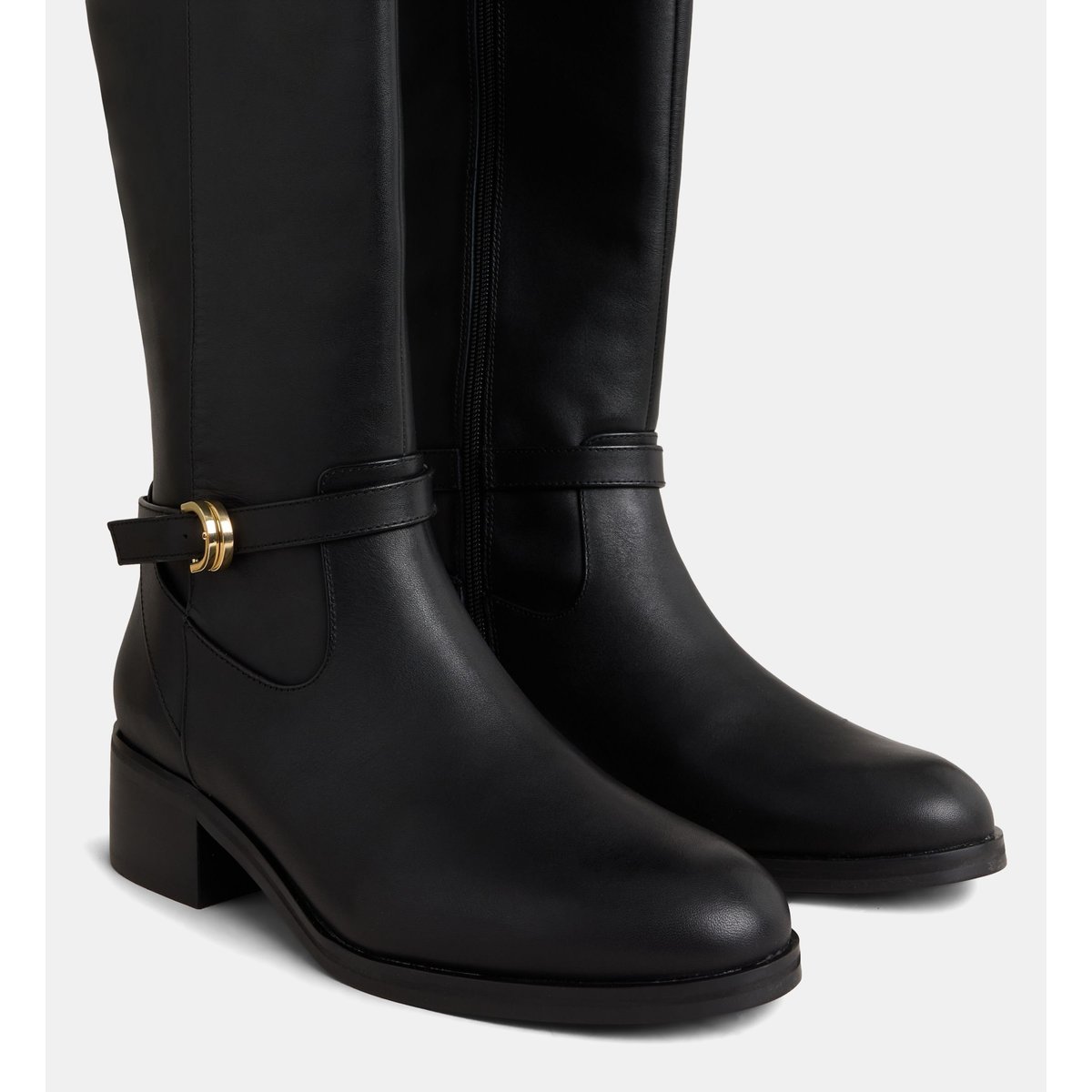 Bottes cavalières à boucle charly noir, GALERIES LAFAYETTE