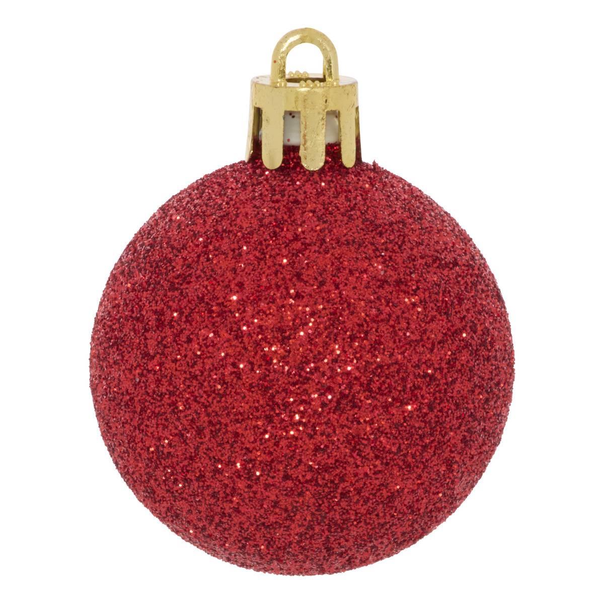 Kit de 100 boules de Noël en plastique assorties or rouge, FEERIC LIGHTS & CHRISTMAS