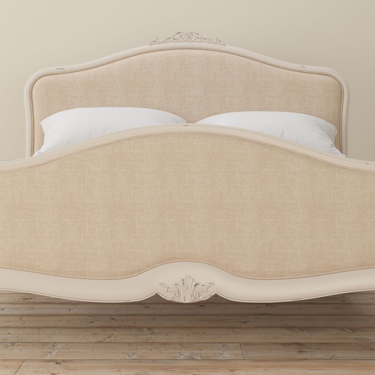 Ivory French-Vintage Upholstered Bed ivory, WILLIS & GAMBIER