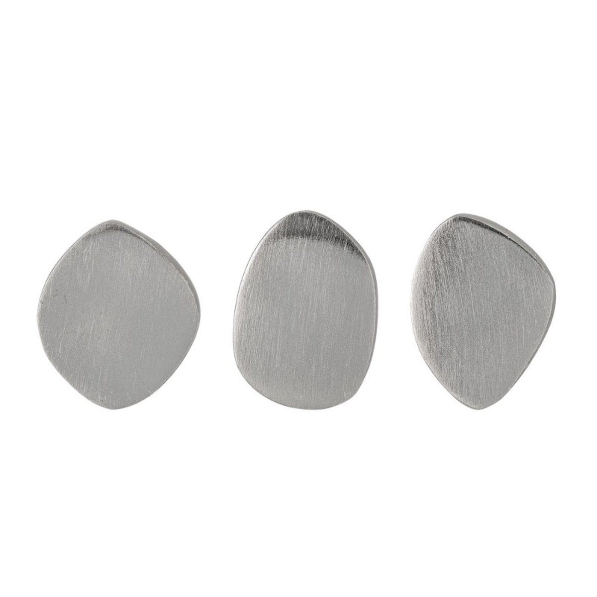 Petites patères aluminium FERRI set de 3 argent, BLOOMINGVILLE