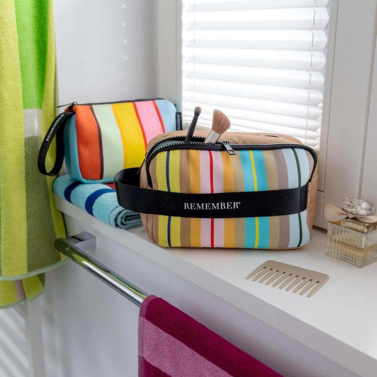 Trousse de toilette rayures VENTARA multicolore, REMEMBER