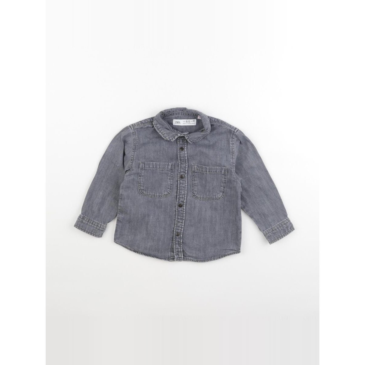 Chemise - Très bon état gris, ZARA