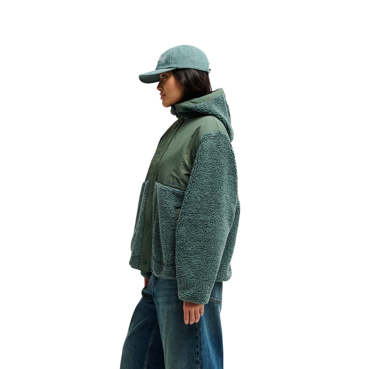 Polaire coupe boxy HONOLUA BLOCKED vert forest, QUIKSILVER