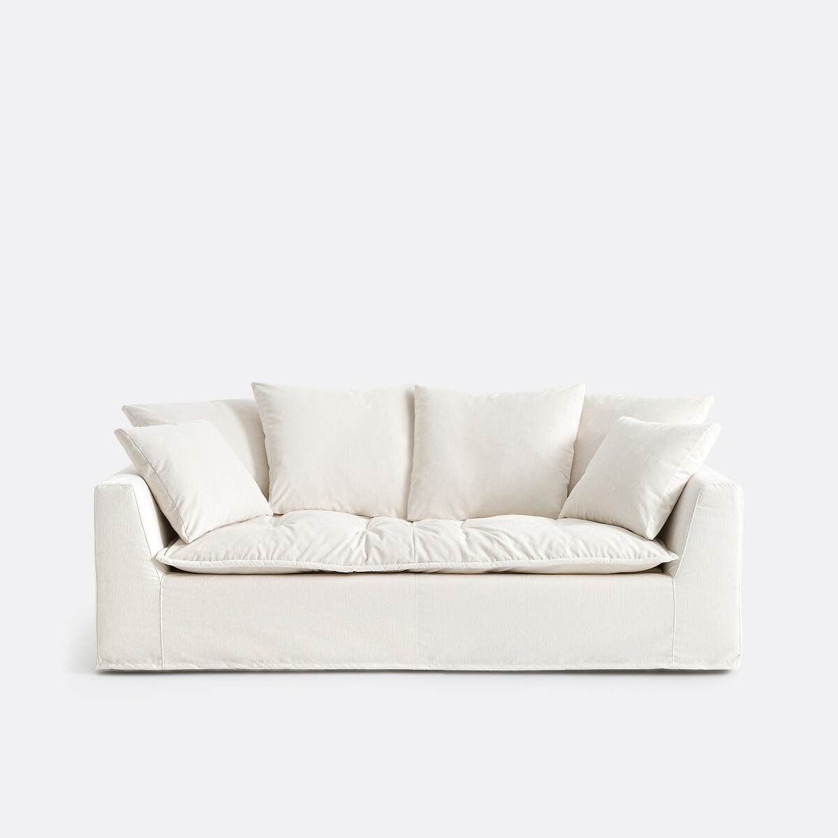 Chenille fluwelen bank, Otavia wit, AM.PM
