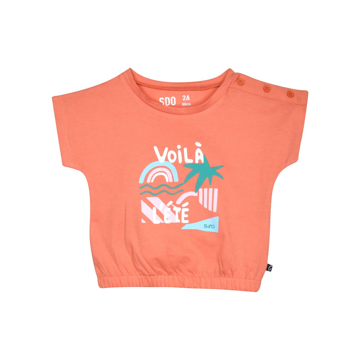 Tee shirt giuletta sans manches enfant orange, SUCRE D'ORGE