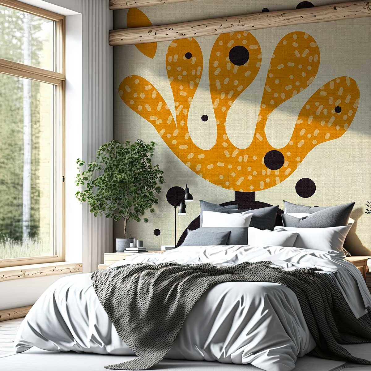 Papier peint coupé intissé, HEXOA