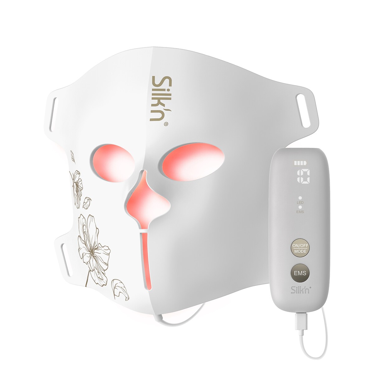 Masque LED anti âge et anti imperfections couleur unique, SILKN