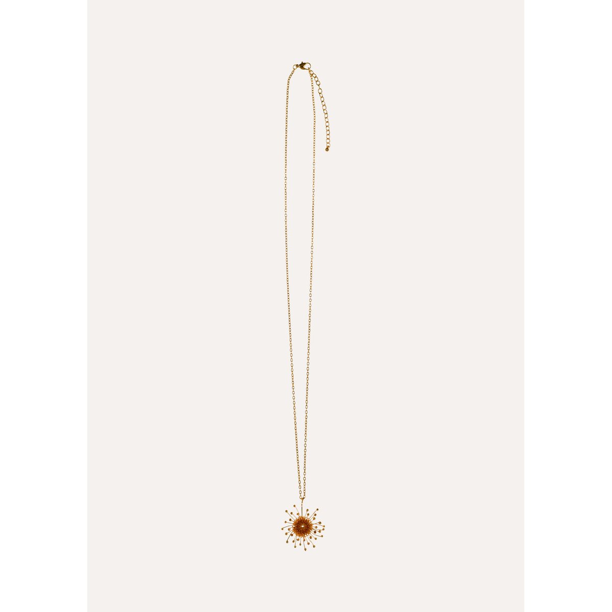 Collier sautoir pampille soleil light gold, LA FEE MARABOUTEE