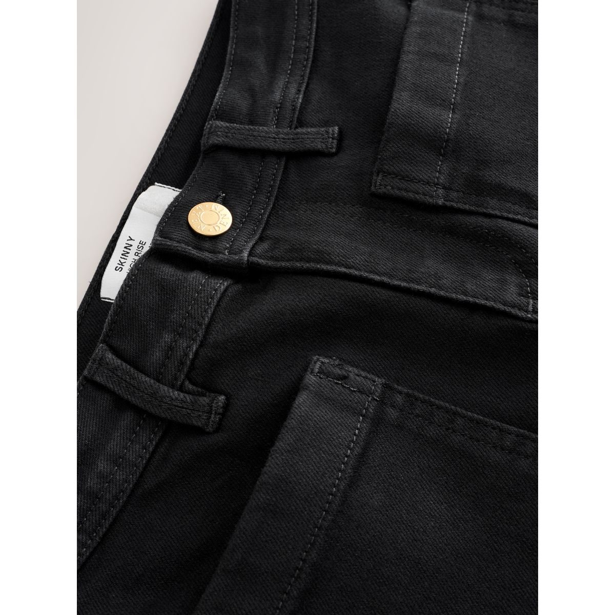 Jean skinny taille haute à poches plaquées noir, NEXT