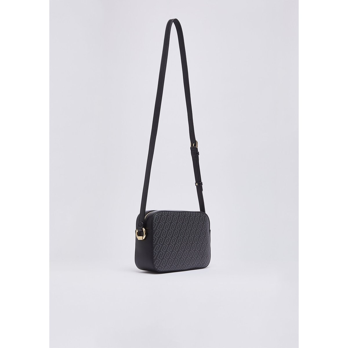 Sac bandoulière moyen monogramme noir, LIU JO
