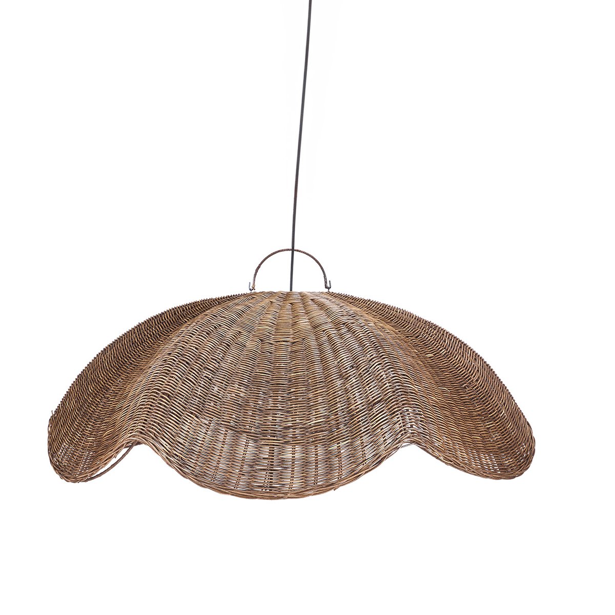 Suspension en rotin WAVE marron foncé, BAZAR BIZAR