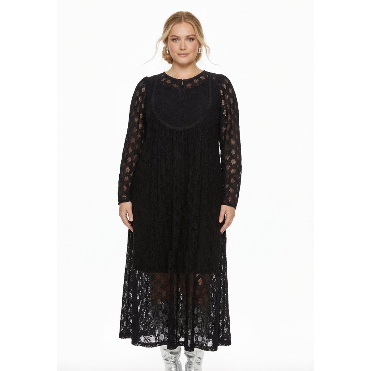Robe avec manches longues noir, YOEK