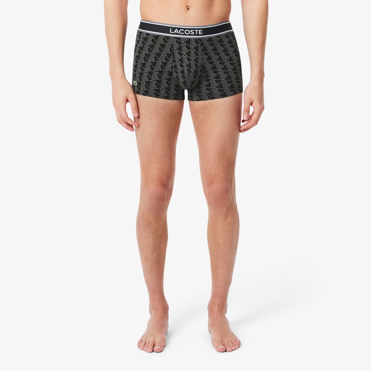 Lot de 3 boxers courts monogramme noir-031, LACOSTE