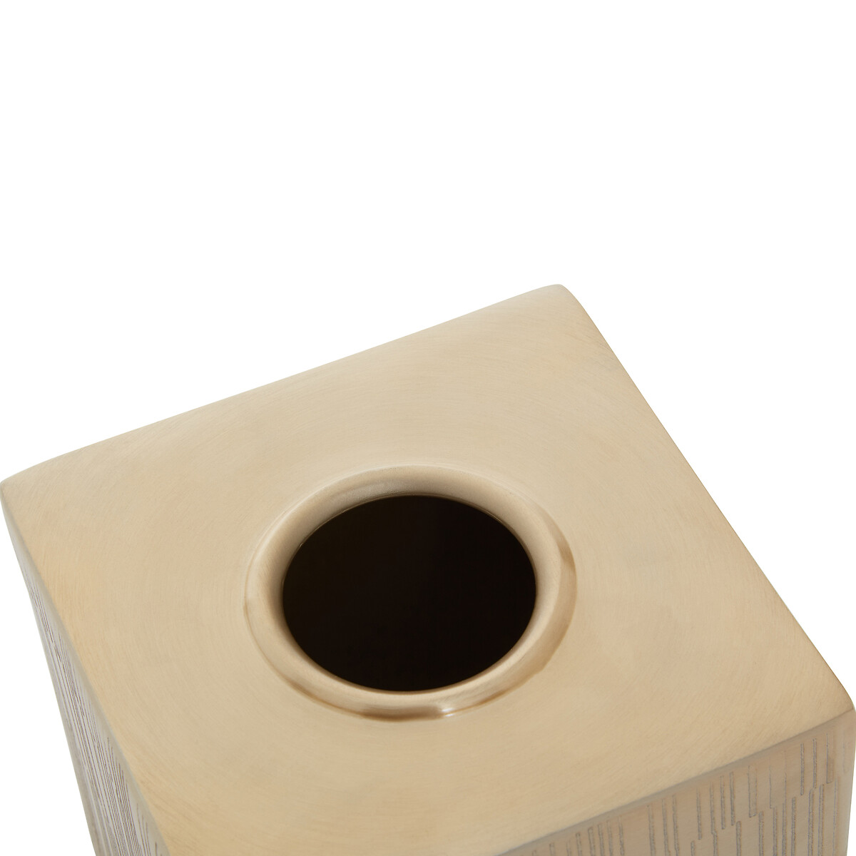 Etched Line Champagne Finish Tissue Box champagne, FIFTY FIVE SOUTH