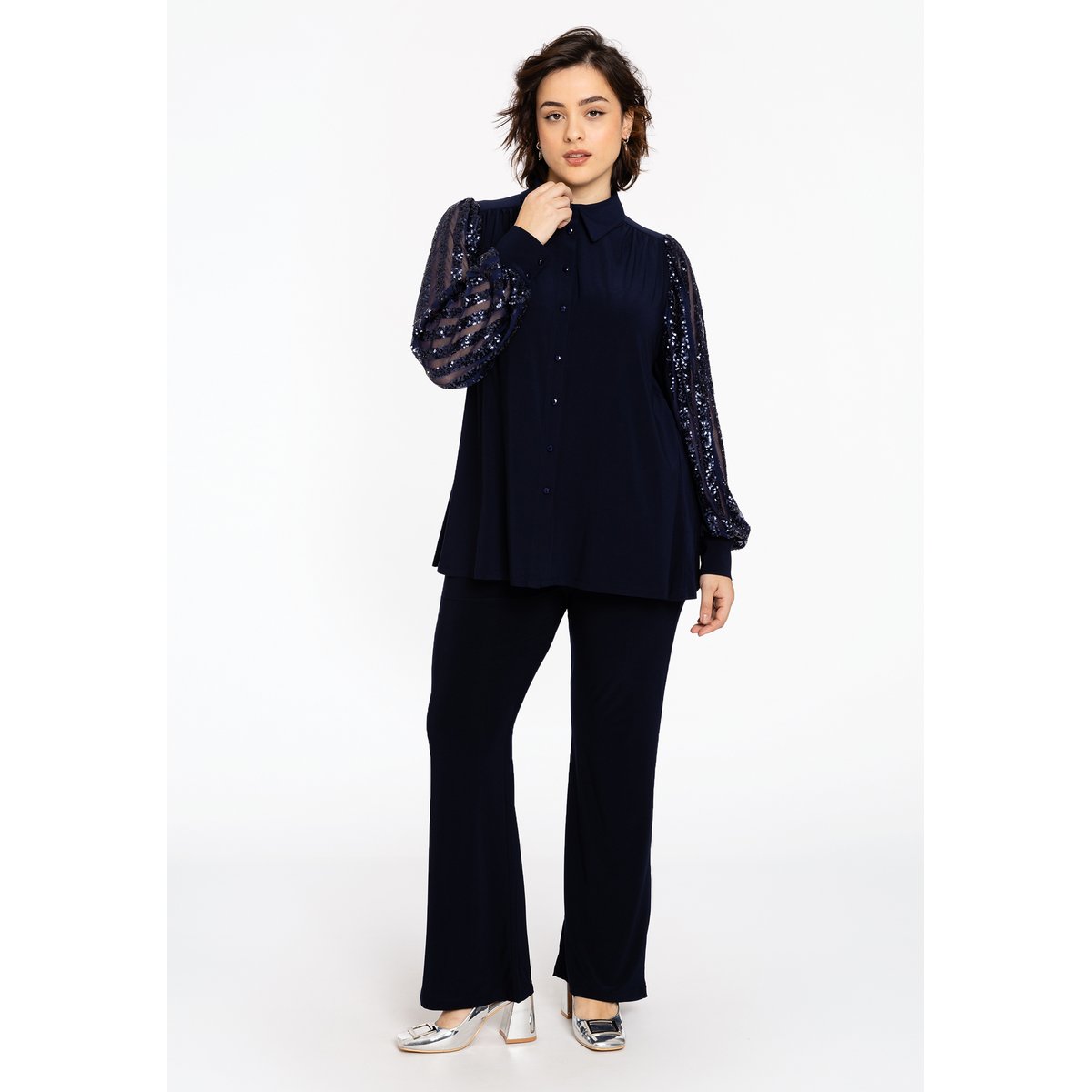 Chemise imprimée bleu, YOEK