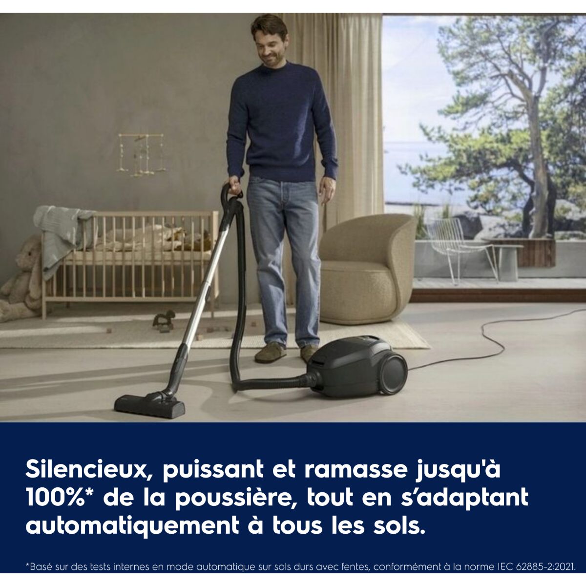 Aspirateur avec sac EB71U1GG couleur unique, ELECTROLUX