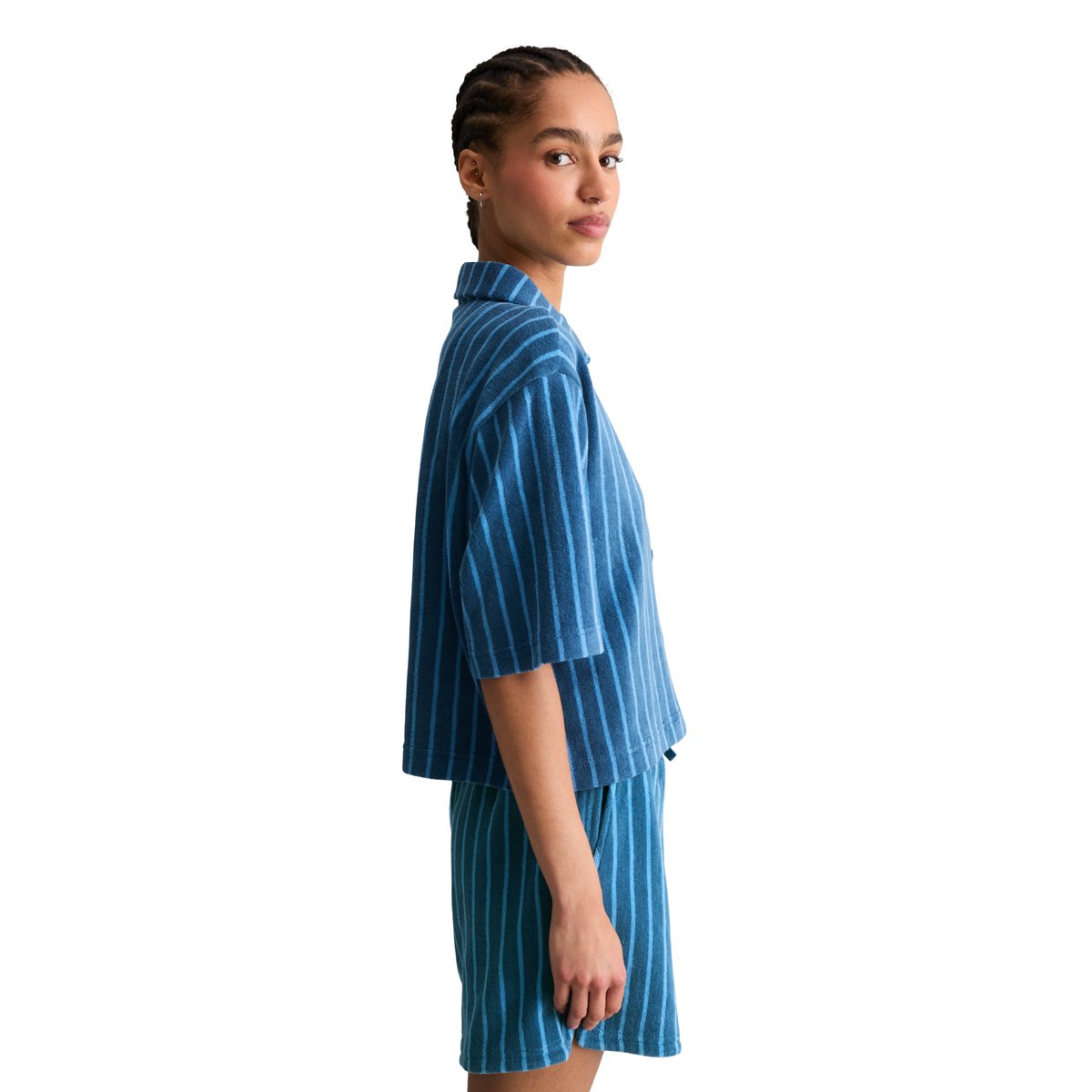 Survêtement en éponge boxy en coton organique bleu, MARC O’POLO DENIM
