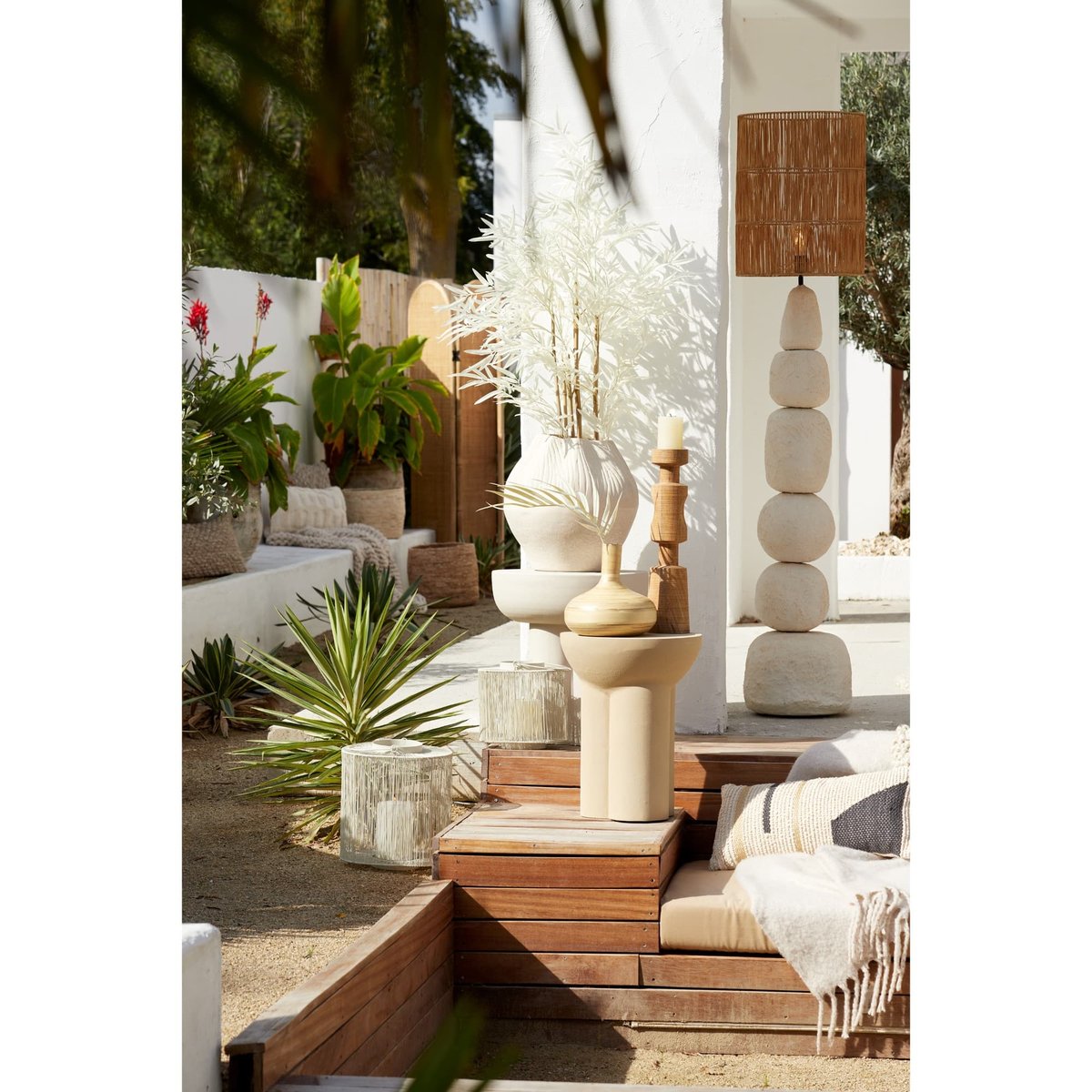 Abat-Jour Textiles LANZANO naturel, LIGHT & LIVING