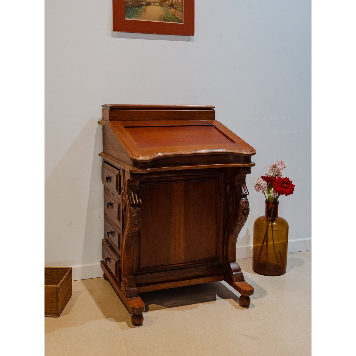 Secrétaire vintage en bois Edouard N°699 - Bon état bois foncé, DEBONGOUT