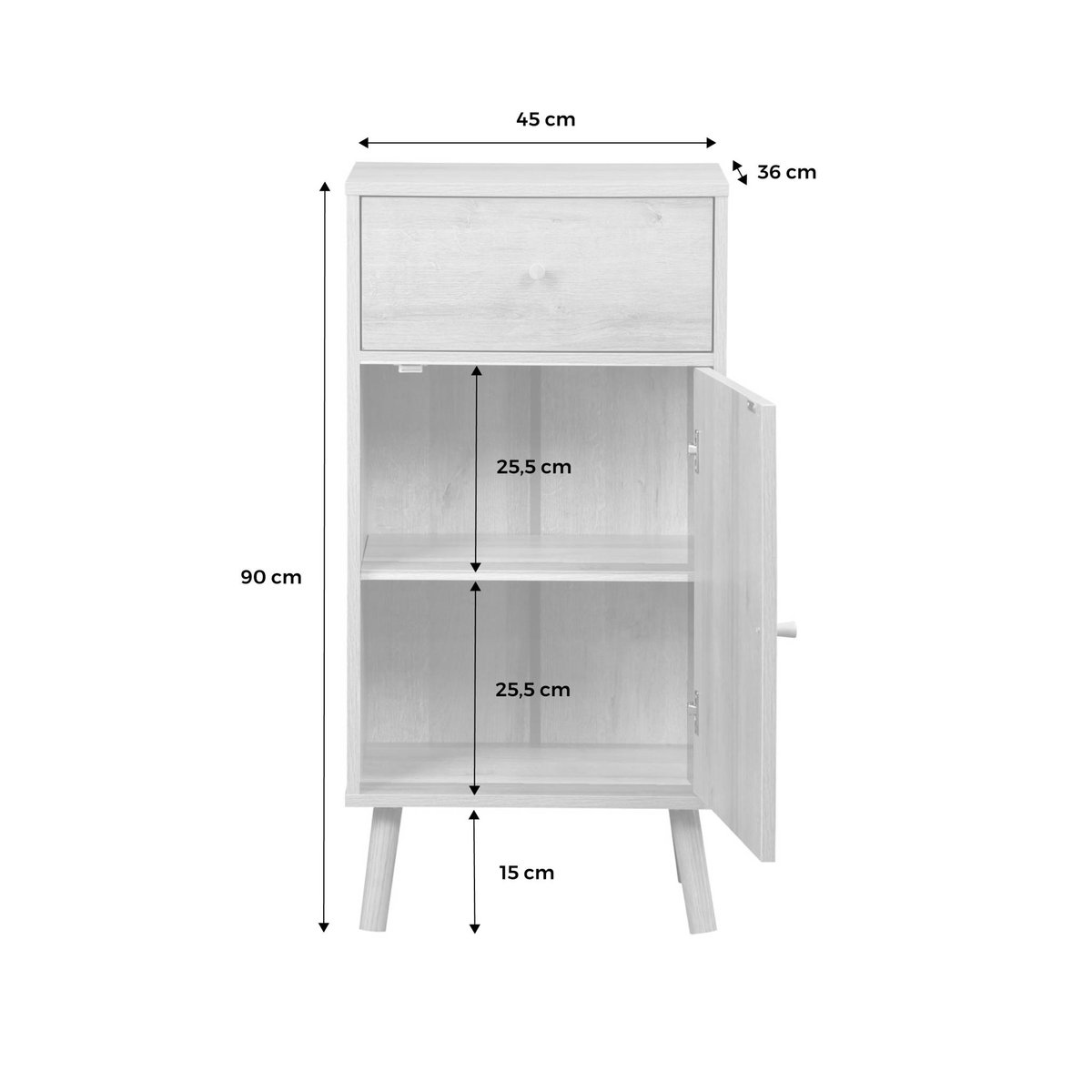 Meuble salle de bain décor bois et cannage BOHÈME naturel, SWEEEK