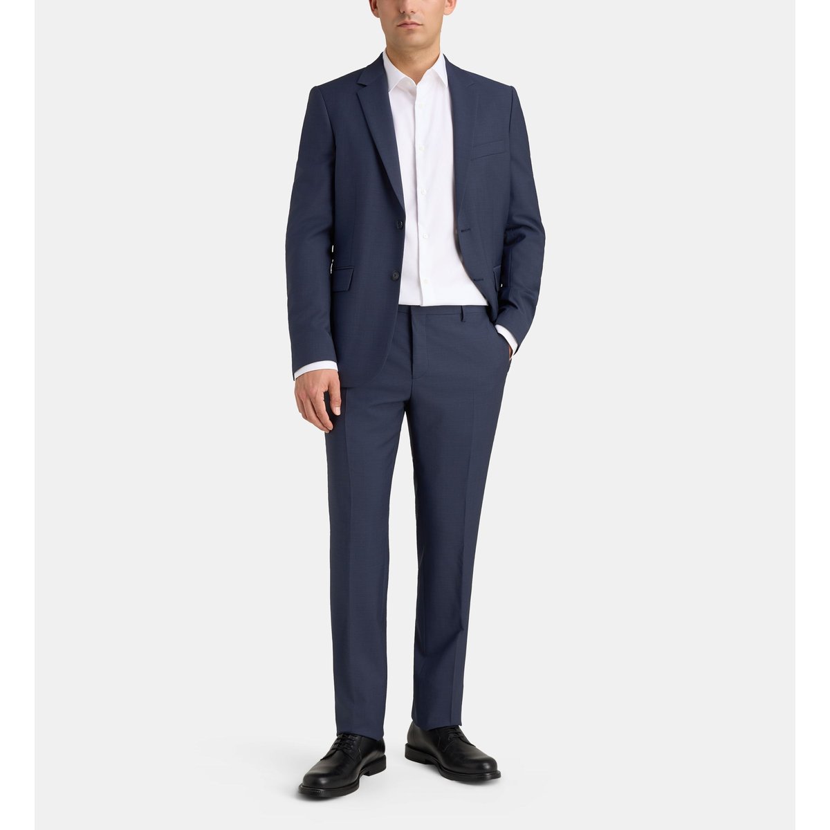 Veste de costume ajustée bellino armure laine bleu marine, COMPTOIR GL