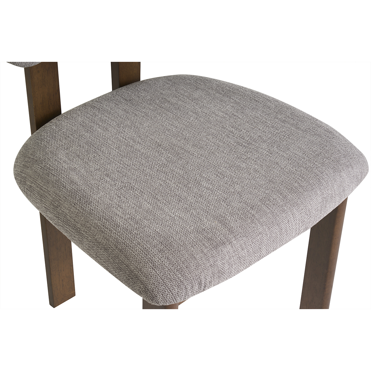 Chaises en tissu effet velours texturé beige et bois clair frêne (lot de 2) NORMI gris, MILIBOO