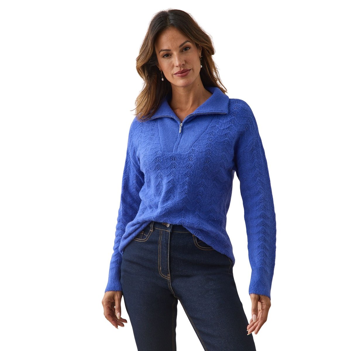 Pull col camionneur femme rouge, DAXON
