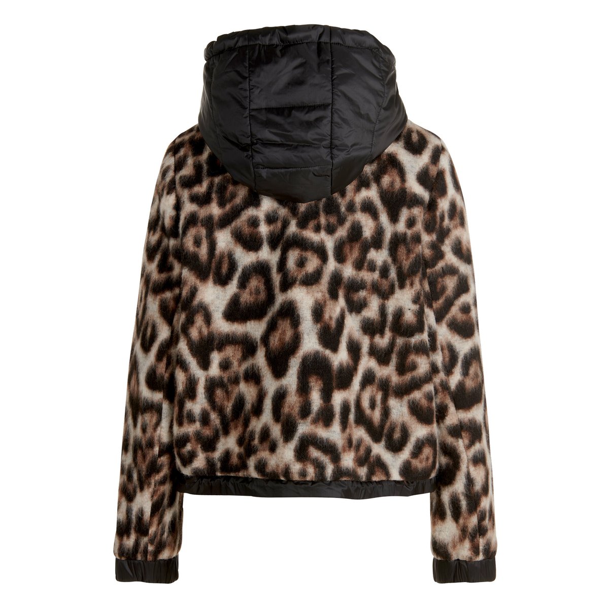 Veste en laine à capuche beige/marron, GIL BRET