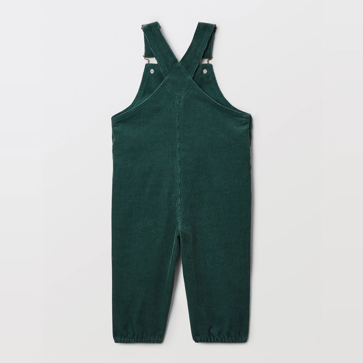 Salopette longue en velours unie en coton BIO GOTS palme, BOUT'CHOU