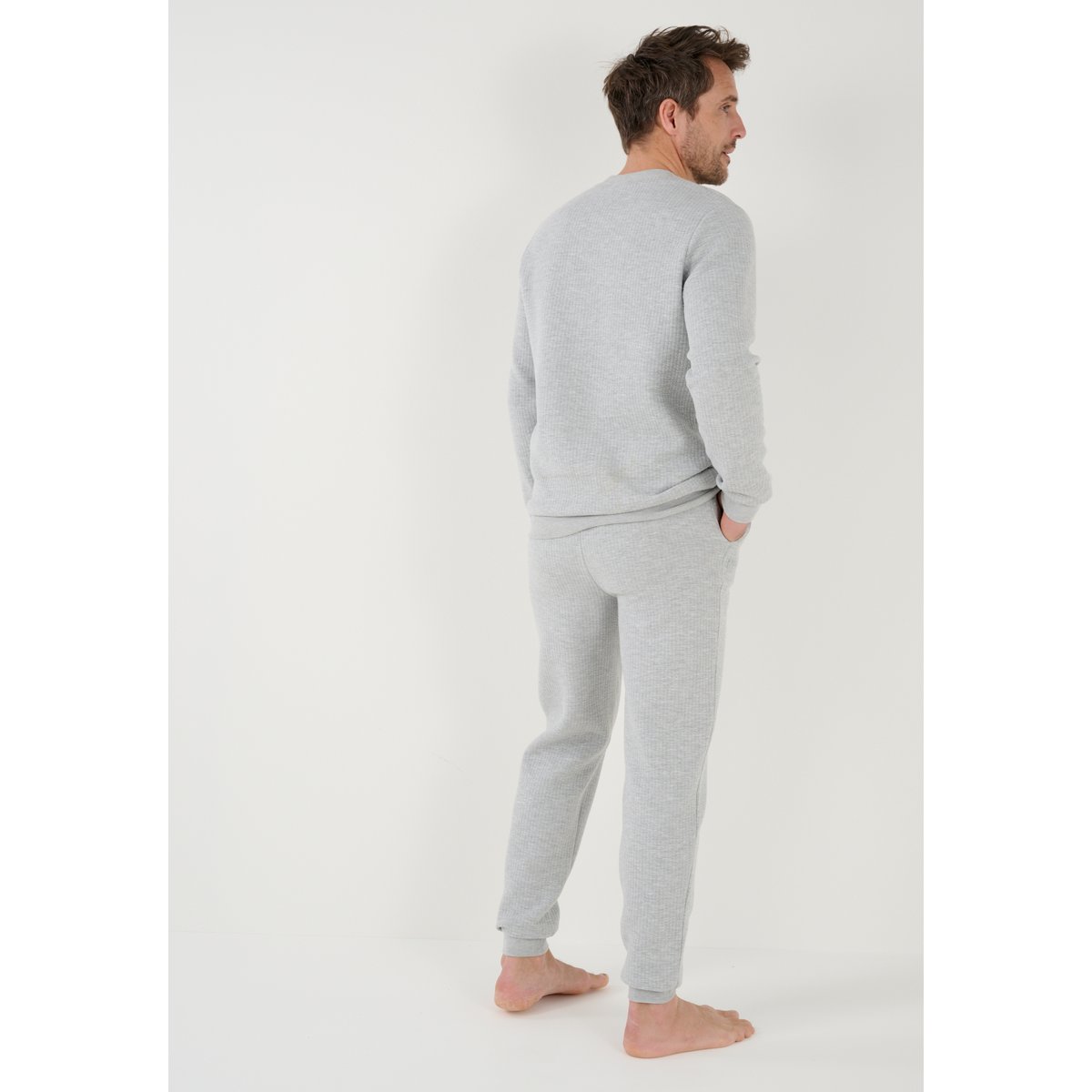Pyjama Thermolactyl molletonné gris chiné, DAMART