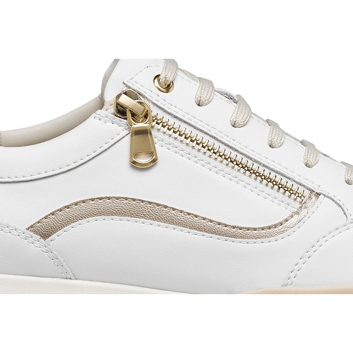 Maryemy Breathable Zip-Up Trainers white, GEOX