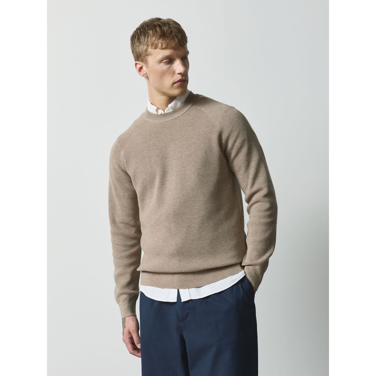 Pull en maille essential, lot de 2 bleu marine/neutre, NEXT