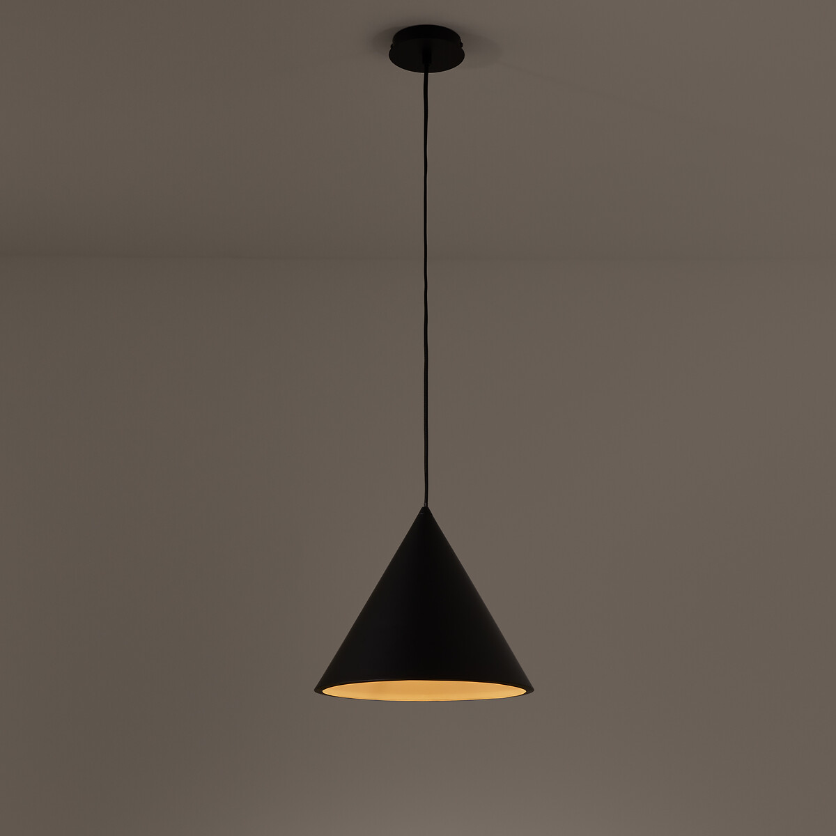 Suspensión cónica diam 30 cm, Moke negro, AM.PM