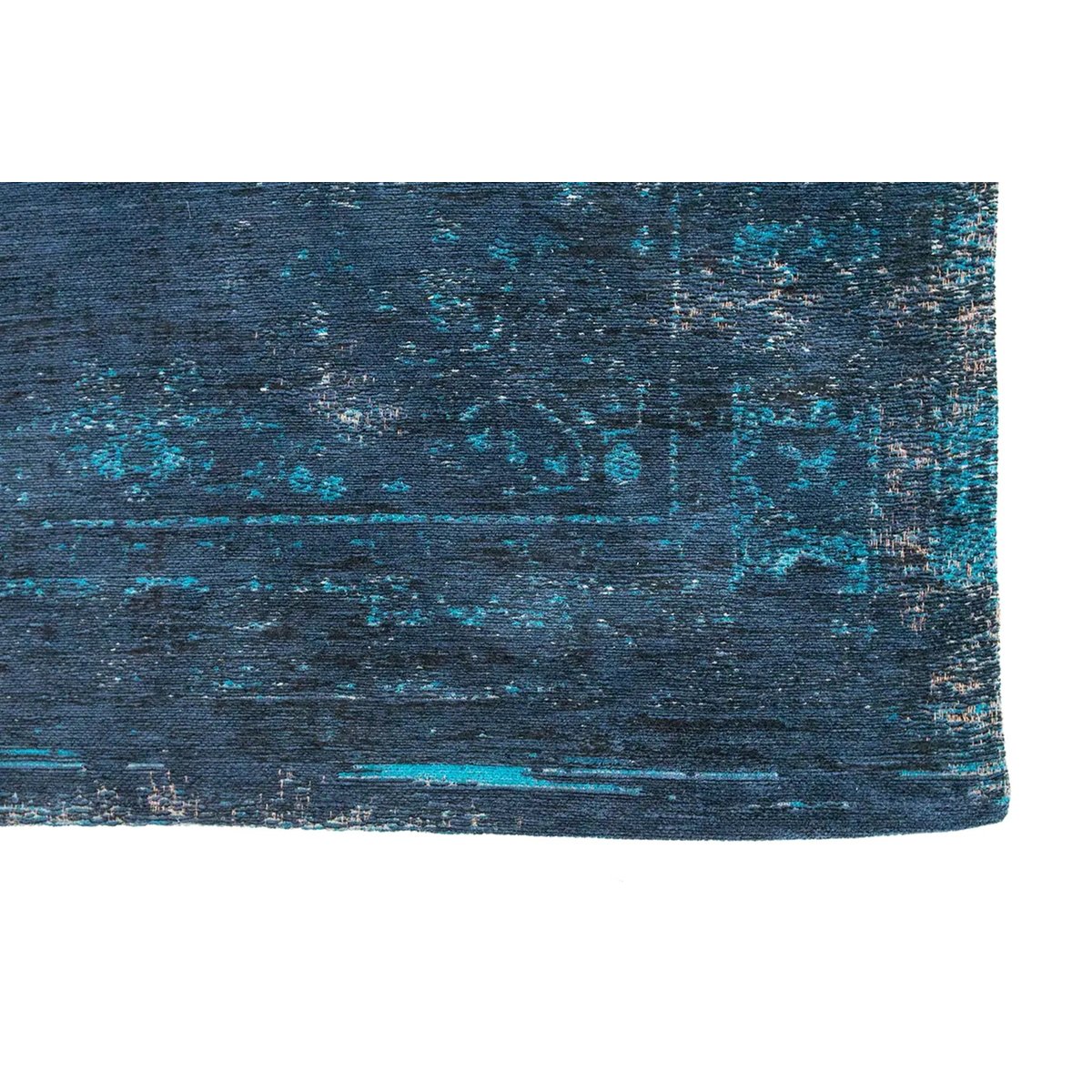 Tapis de salon et chambre tissé plat MEDAILLON bleu, NOVATREND