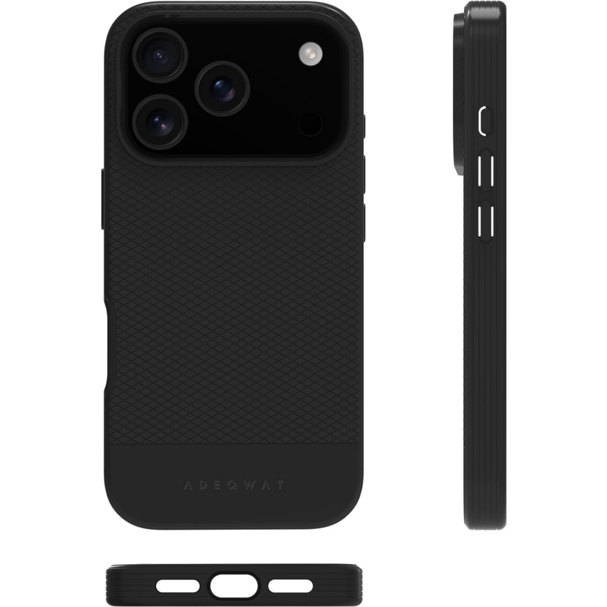 Coque iPhone 17 Pro magnétique Noir couleur unique, ADEQWAT