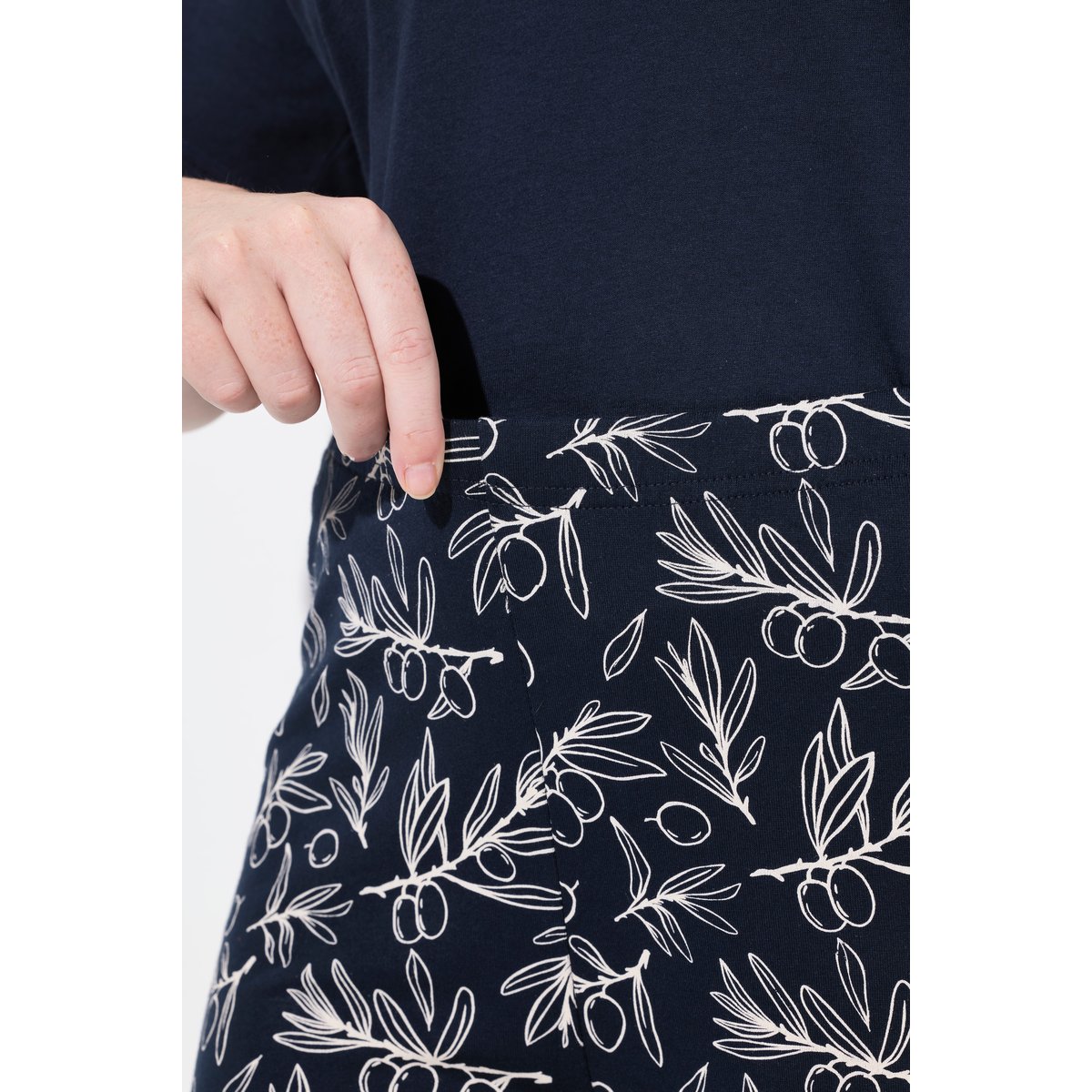 Leggings, Fronces À L'Ourlet, Jambe Étroite marine, ULLA POPKEN