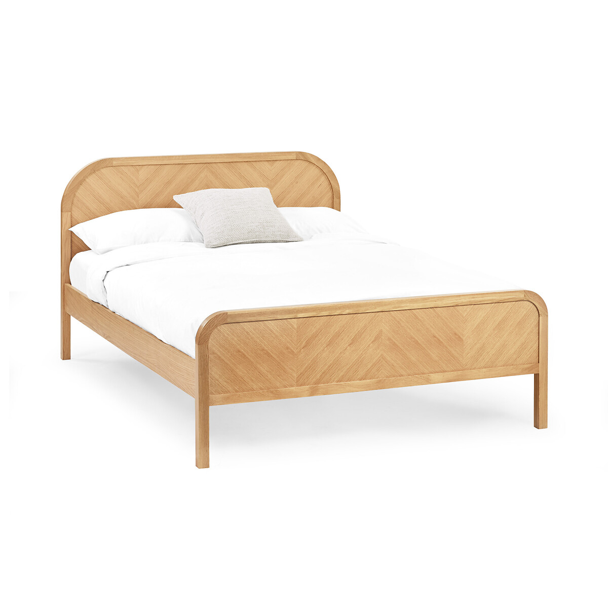 Mavi Chevron Oak Bed natural oak, SO'HOME
