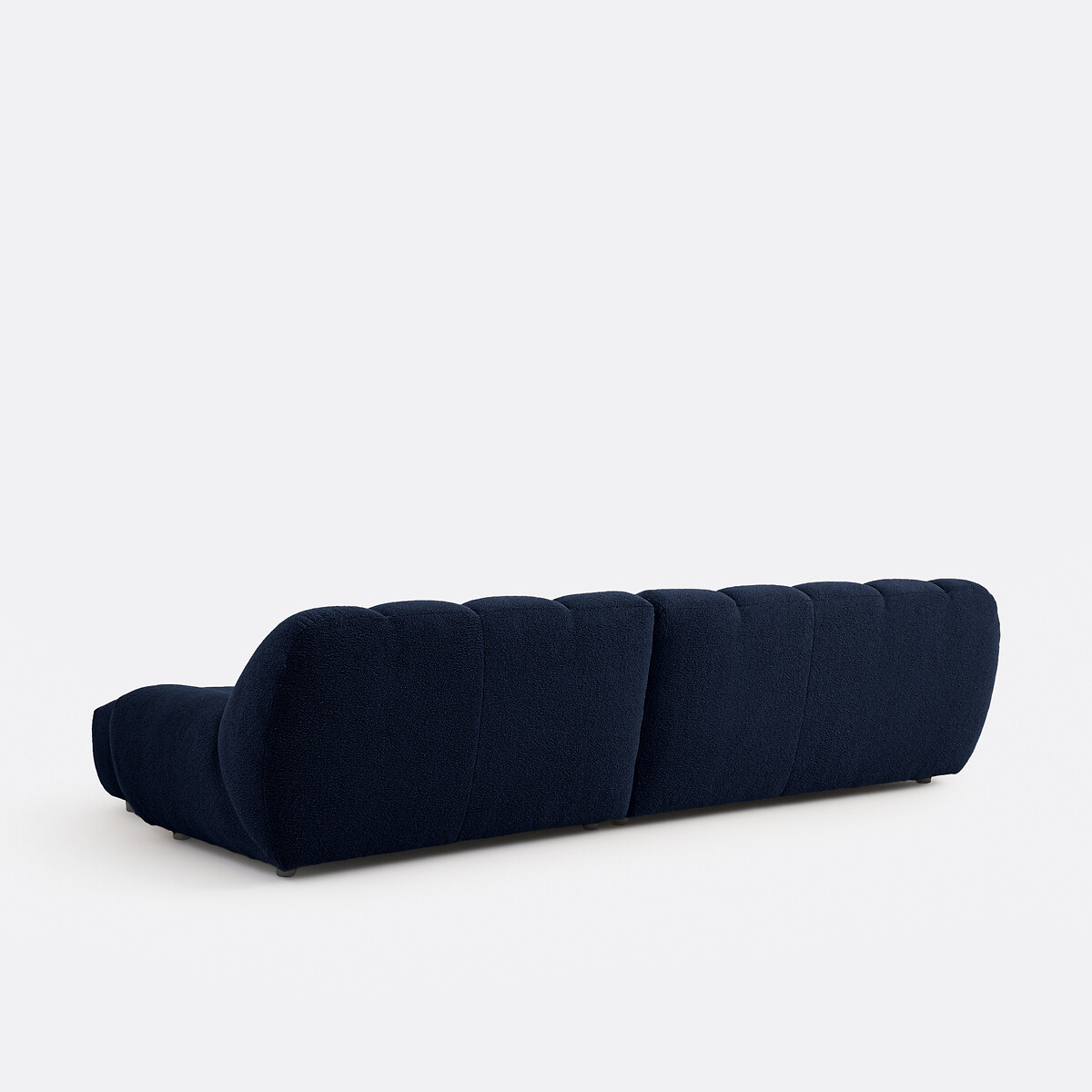 Rechthoekige bank, dikke badstof, Nuria blauw, LA REDOUTE INTERIEURS