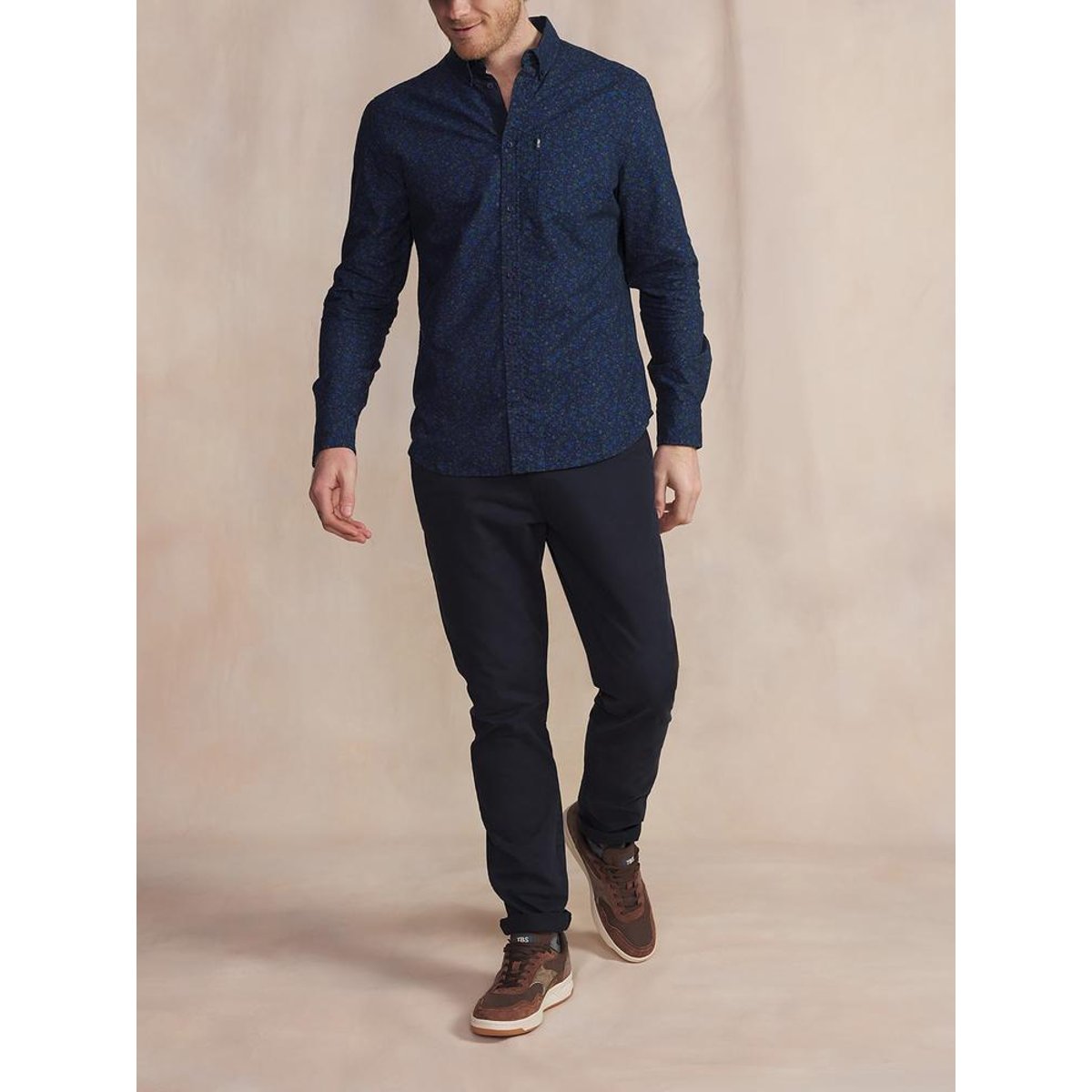 Chemise manches longues JANAVCHE marine, TBS