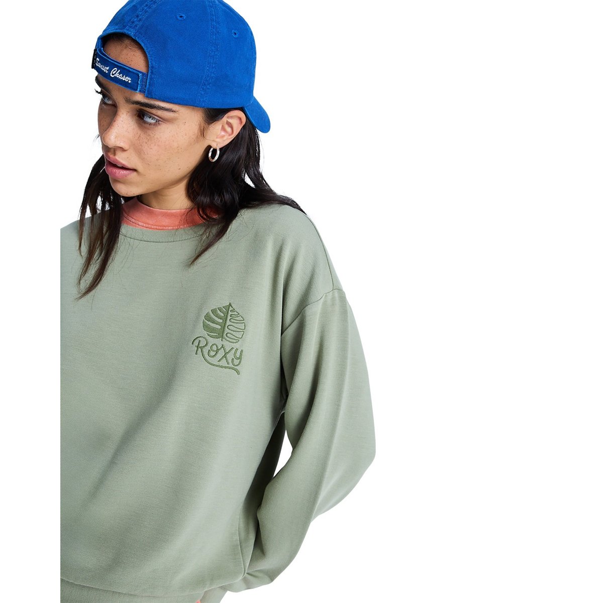 Sweat doux et confortable SURFING BY MOONLIGHT. vert oil green, ROXY