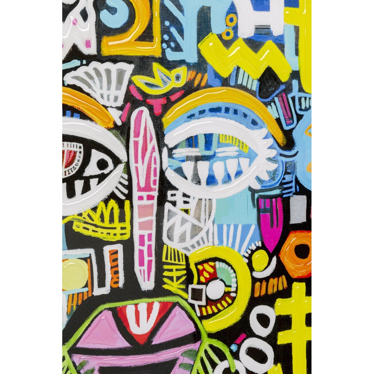 Tableau visage graffiti multicolore, KARE DESIGN