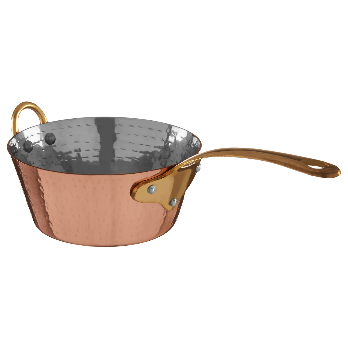 13cm Mini Hammered Copper Saucepan with Lid copper, SO'HOME