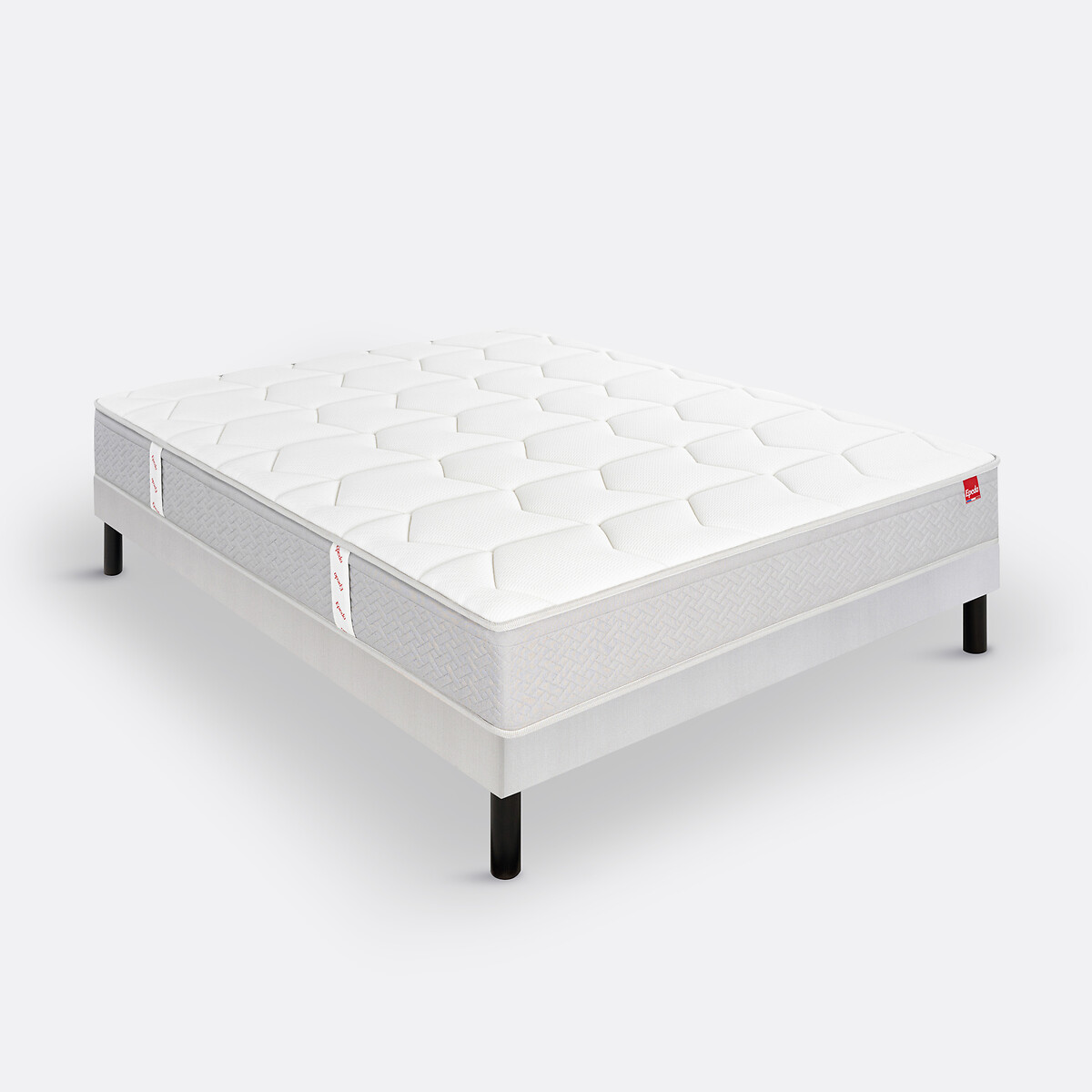 Matras 580 pocketveren, stevig, Destination wit/muisgrijs, EPEDA