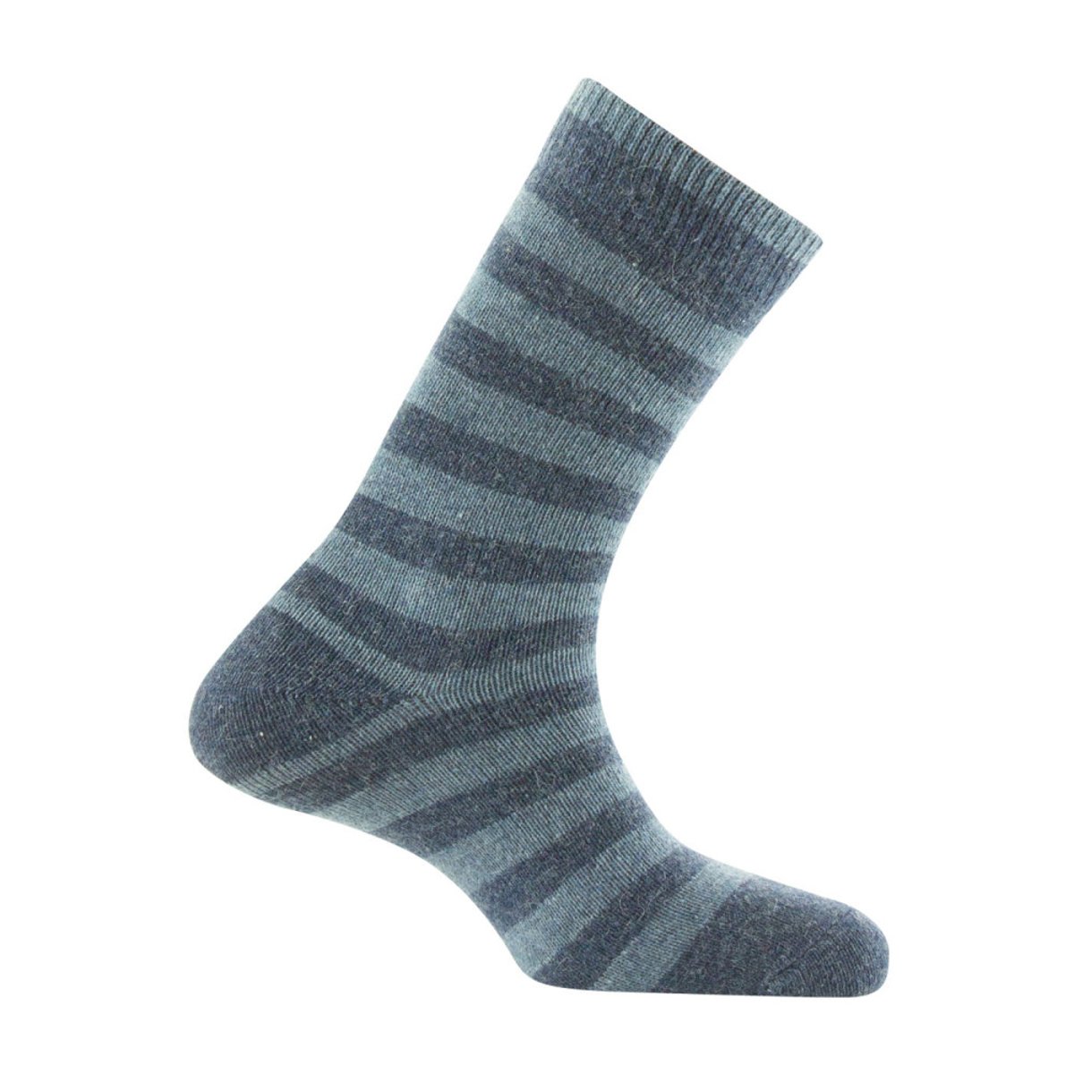 Mi-chaussettes Hommes fantaisie rayures en laine alpaga jean, KINDY