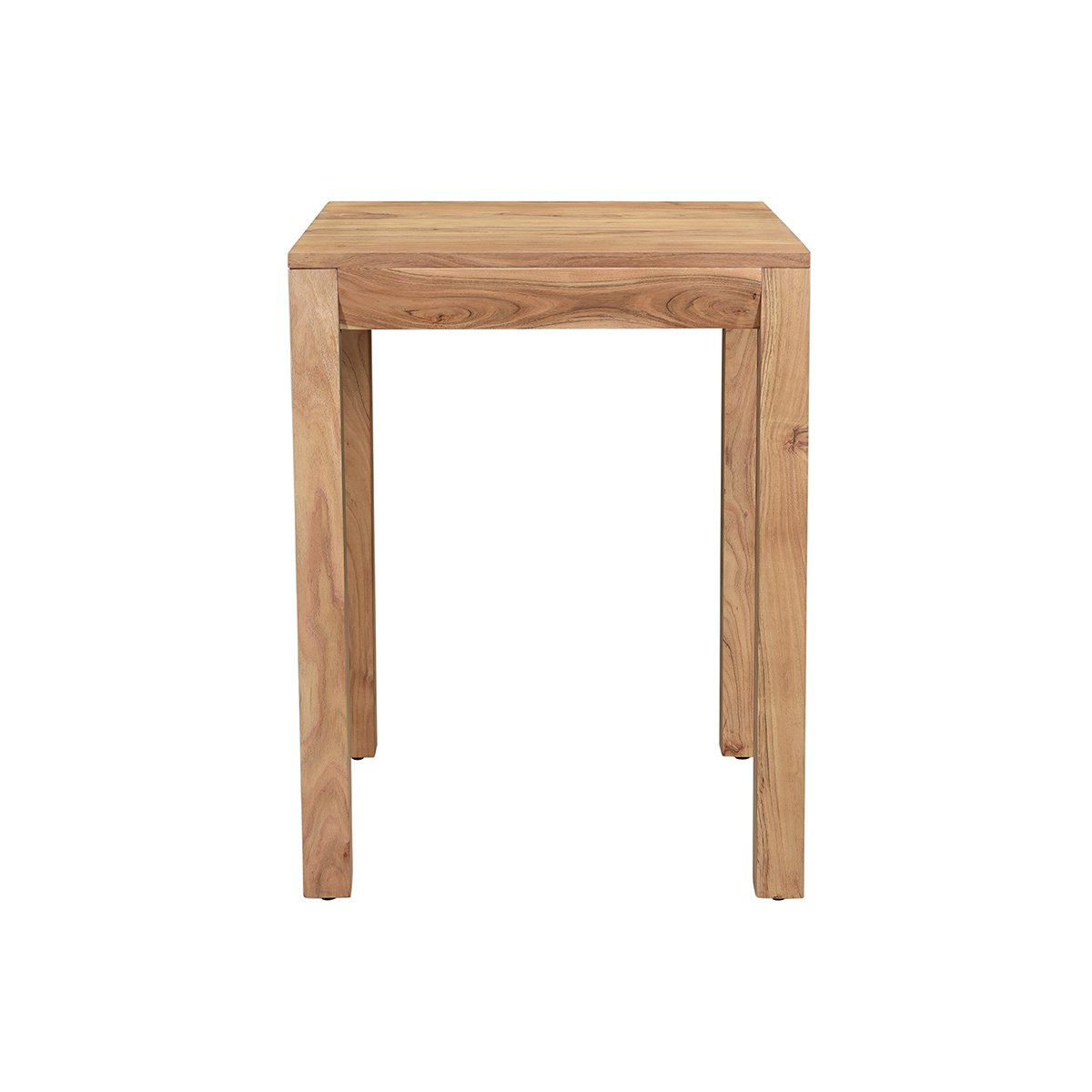 Table de bar haute extensible carrée en bois massif L80-135 cm BALTO naturel, MILIBOO