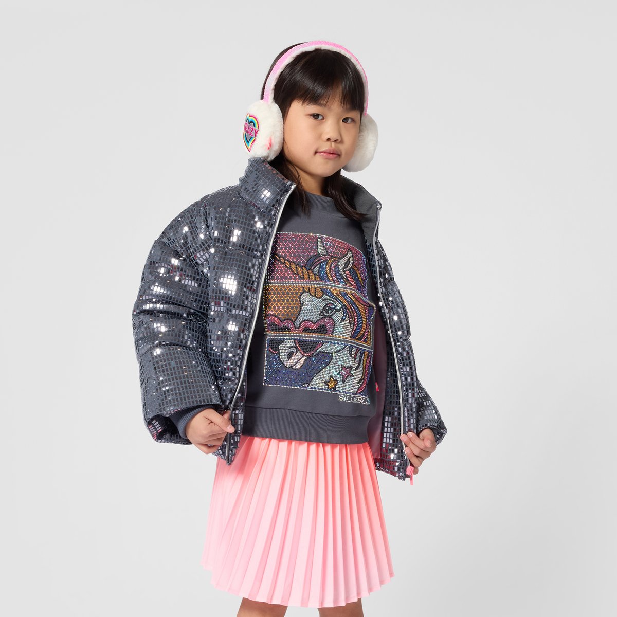 Doudoune à capuche asphalte, BILLIEBLUSH